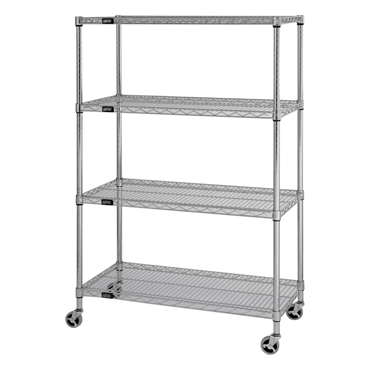 AMJ Factory Directly Metal Green Nsf Approval Epoxy 4 Tier Storage Wire Shelf Shelving