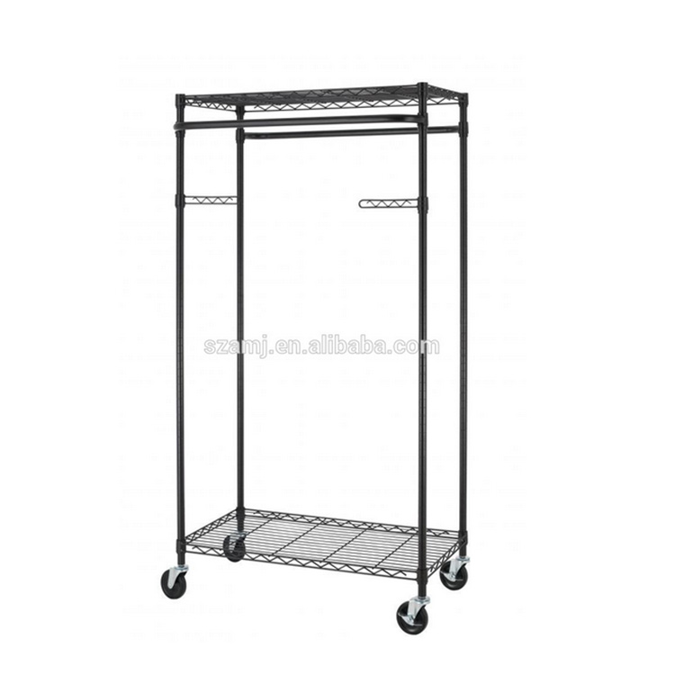 AMJ Factory Directly Multipurpose Clothes Wire Shelving Garment Rack Shelf