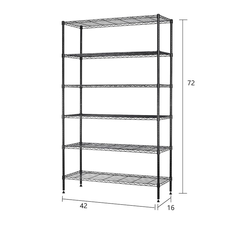 Heavy-Duty 6Layer NSF-Certified Modern Style Garage Storage Shelf  Steel Wire Shelving Unit