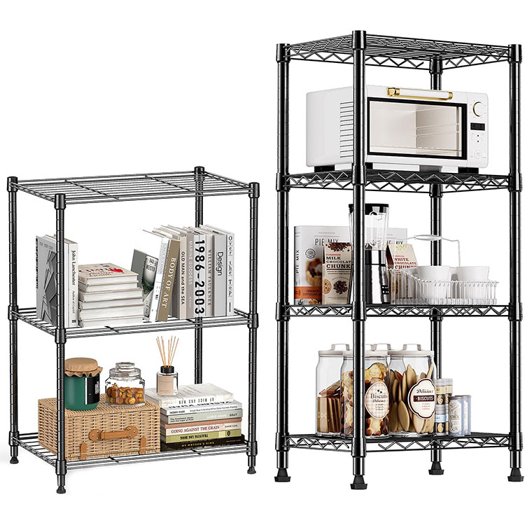 High Quality Adjustable NSF Approval 4 Tier Steel Metal Commercial Wire Shelving
