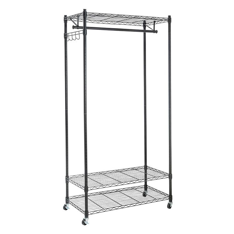 AMJ Factory Directly Multipurpose Clothes Wire Shelving Garment Rack Shelf