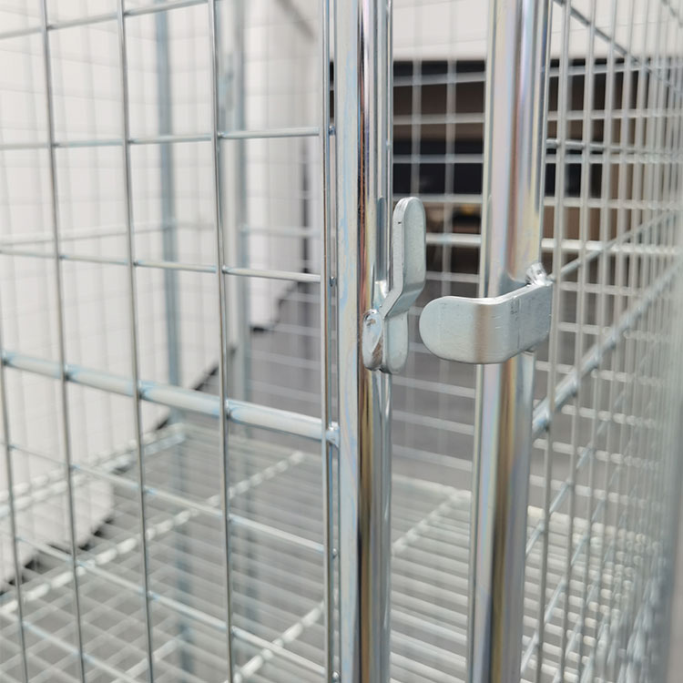 Hot Sale Industry Wire Mesh Warehouse Roll Storage Container On Wheels