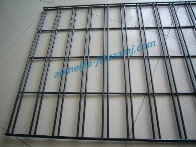 Black Powder Coated 1 Layer Metal Mesh Gridwall Panel Wire Grid Display Rack