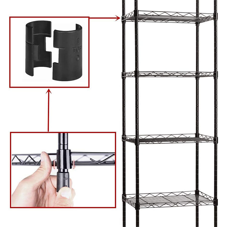 Hot Selling NSF Certified 4-Tier Adjustable Metal Storage Wire Shelving Unit