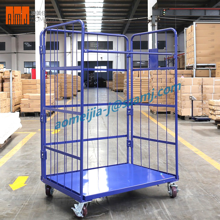 Industrial Supermarket Foldable Logistics Furniture Roll Container Trolley
