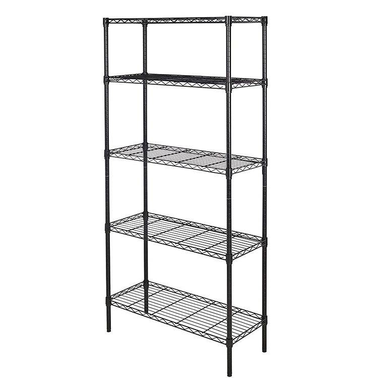 Heavy Duty Wire Shelving NSF 5 Tiers Adjustable Metal Wire Storage Rack