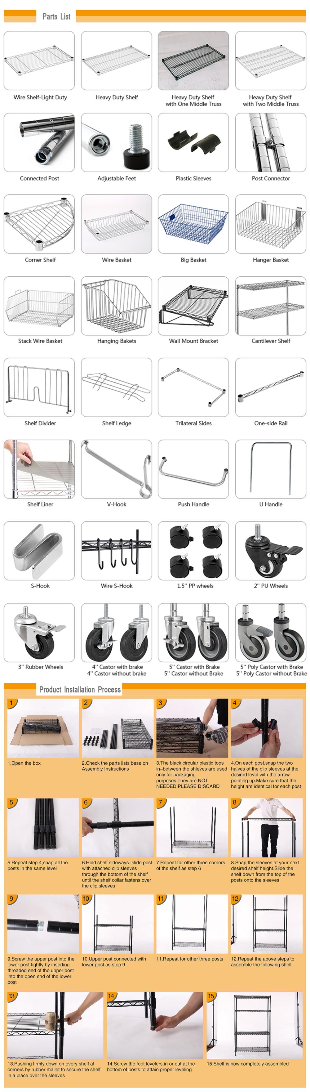 Six Tier Durable Storage Tool Product Detail Sheet