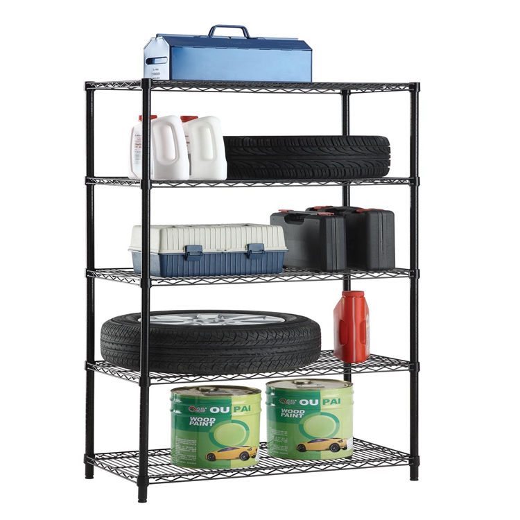 48" X 18" X 72" NSF Approved 5 Tier Commercial Heavy Duty Warehouse Stainless Steel Wire Shelf Rack