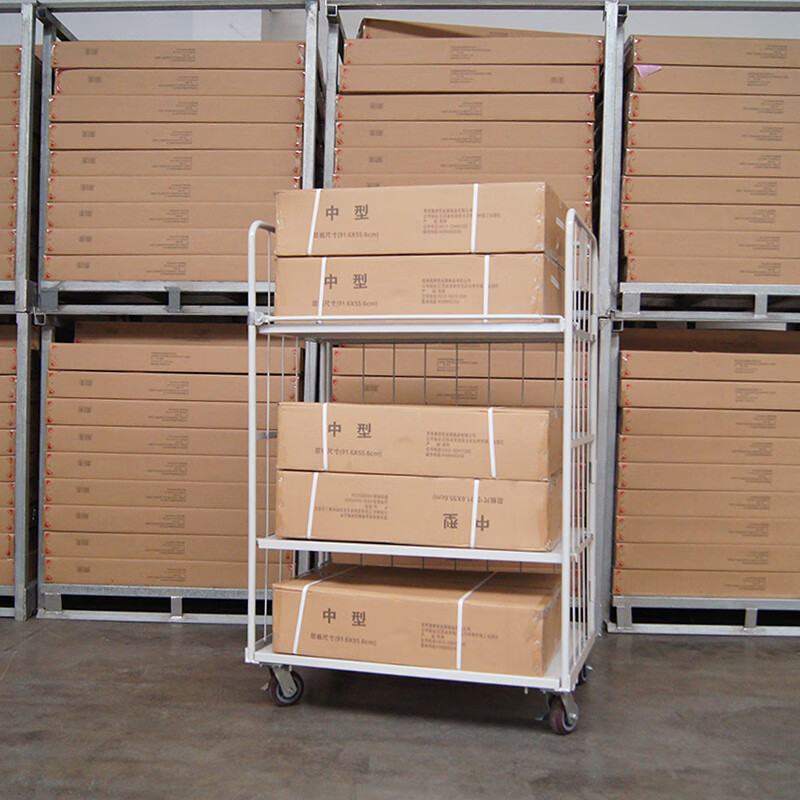 Wholesale Price Laundry Roll Container Cargo Storage Foldable Cage Cart Trolley