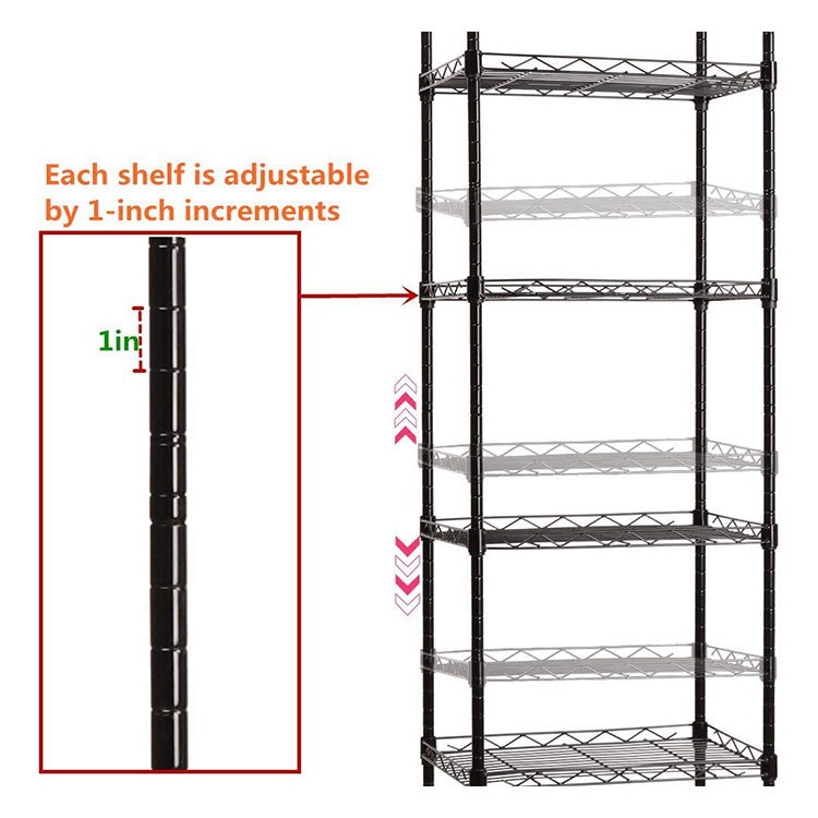 Hot Selling NSF Certified 4-Tier Adjustable Metal Storage Wire Shelving Unit