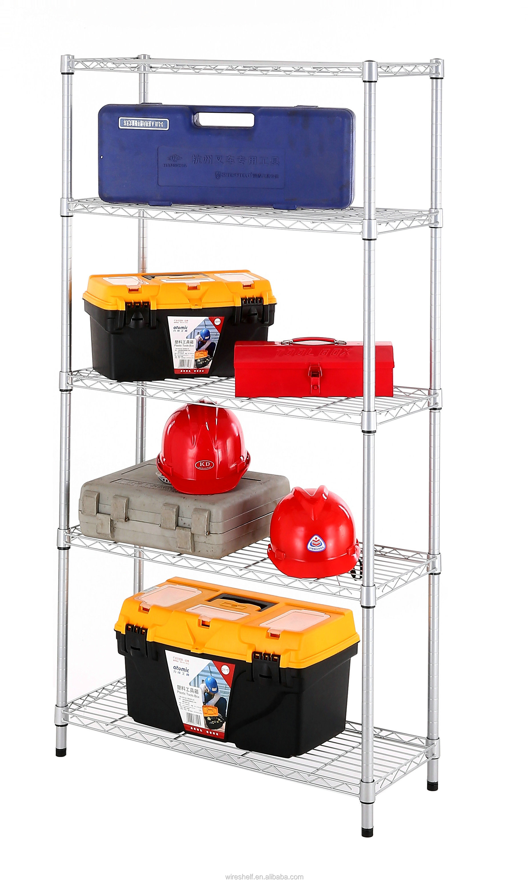 5 Tier Rack Holders Living Room Garage Spare Parts Storage Shelves Detail 3