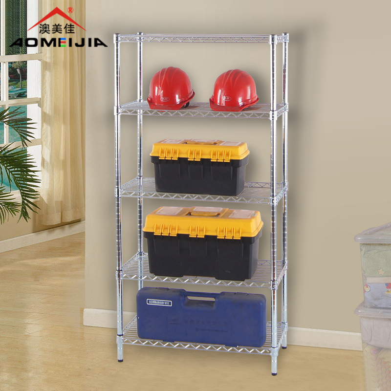AMJ 76*35*154Cm Carbon Steel 4 Tier  Nsf Approved Living Room Wire Shelf for Book