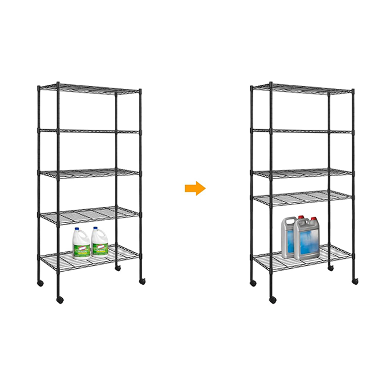 Good Price Wholesale Steel Metal 6 Layers Wire Shelving Units Organizer Wire Rack