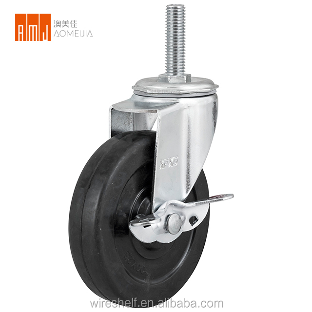 3 Inch Rubber Caster for Wire Shelving Use