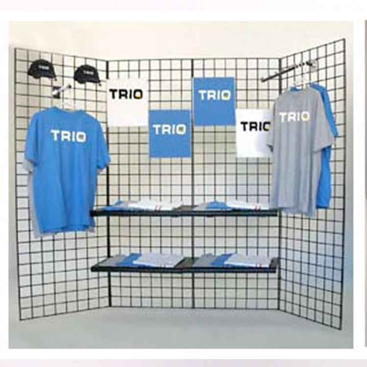 AMJ Carbon Steel 2' X 5' Retail Wire Mesh Display Gridwall Panels With Leg