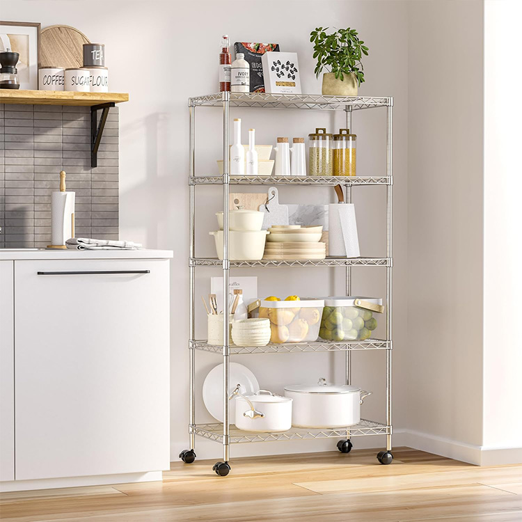 Heavy Duty Metal Storage Wire Shelving Wire Rack for Garage or Kitchen Use