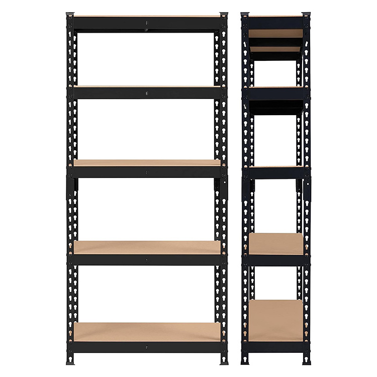 5 Tier Metal Adjustable Shelf Unit Garage Storage Shelving for Warehouse