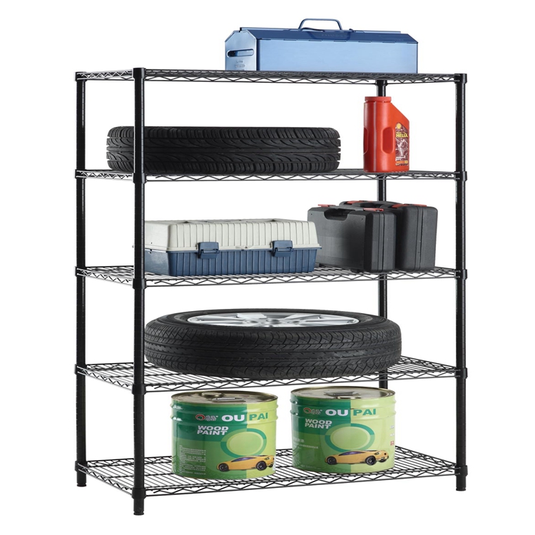 Wholesale Metal 5 Tier NSF Chrome Wire Racks Adjustable Adjustable Stainless Steel Shelf Wire Shelving