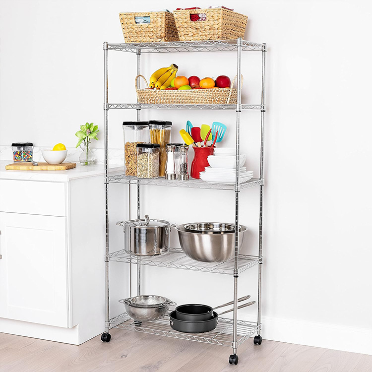 Heavy Duty Metal Storage Wire Shelving Wire Rack for Garage or Kitchen Use