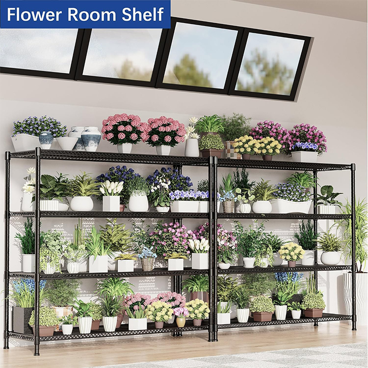 24" Dx59.6 Wx72.2 H Black Adjustable Heavy Duty Storage Shelves Metal Organizer Wire Rack