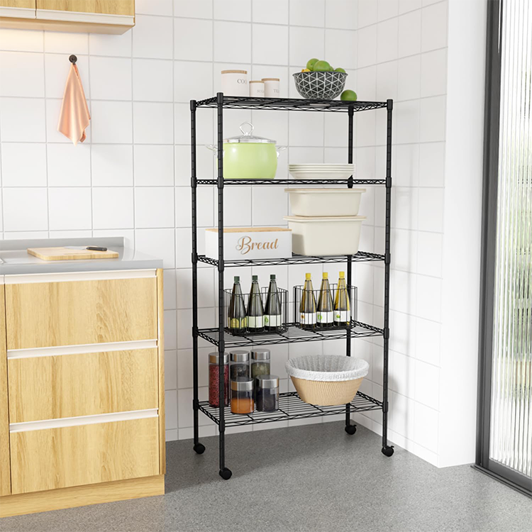 Good Price Wholesale Steel Metal 6 Layers Wire Shelving Units Organizer Wire Rack