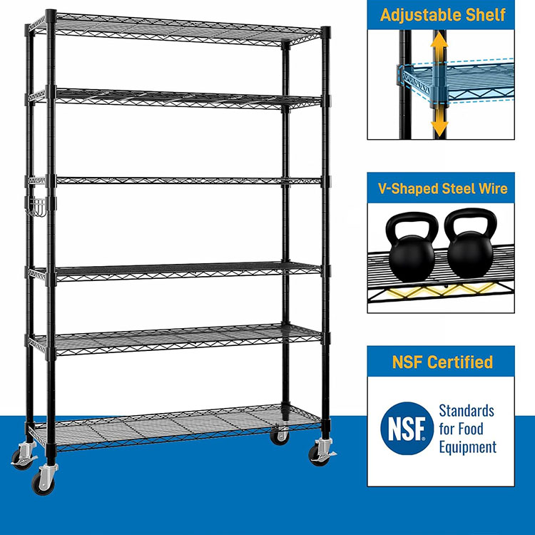 NSF Unit Storage Kitchen Cold Room SS304 Stainless Steel Wire Shelving