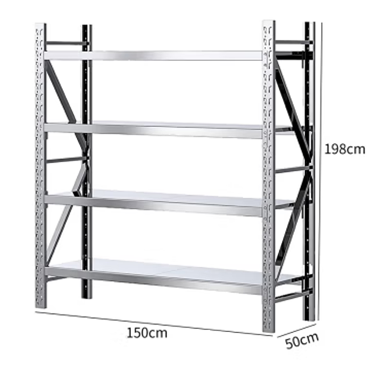 150Kg/Layer Adjustable Stainless Steel Warehouse Shelves for Garage Storage