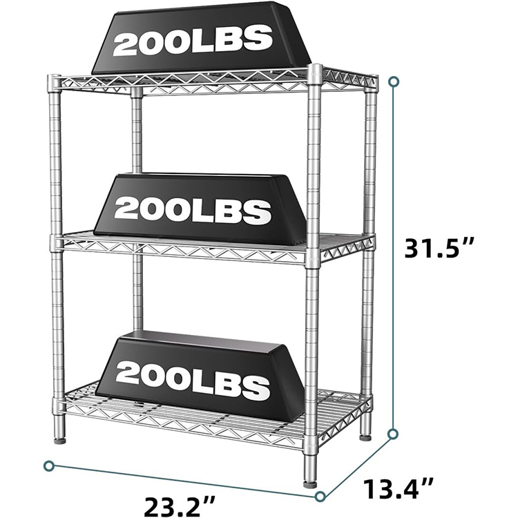 Heavy Duty Living Room Nsf Approved Wire Rack Shelf Adjustable Display Shelf