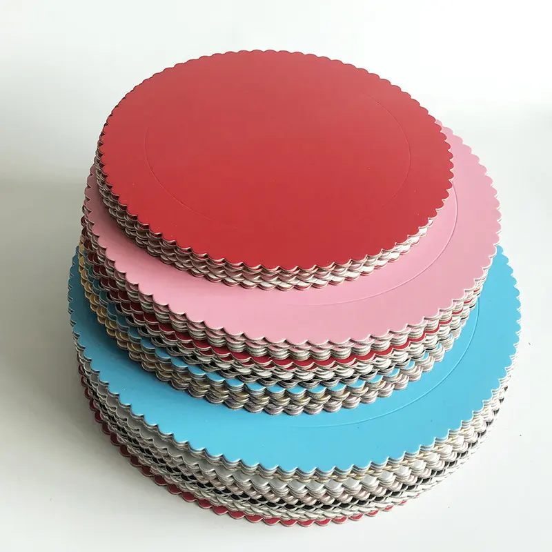 China Premium Colorful Round Cake Boards Greaseproof Cardboard Baking Stands for Pastries Manufacturer, Suppliers