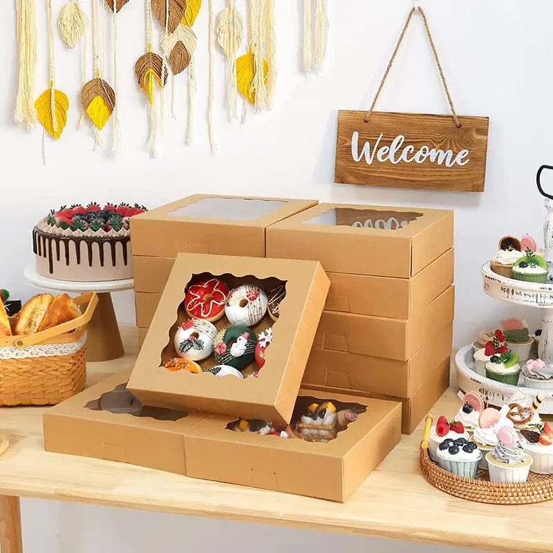 China Hot Selling Window Pie Box, Cookie Box, Donut & Muffin Cup, Egg Tart Baking Packaging Suppliers, Factory