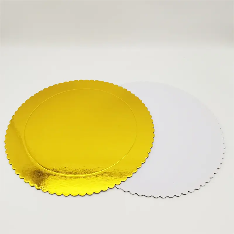 China Customizable Round Cake Cardboards Waterproof & Grease Resistant Paper Plates for Bakers Manufacturer, Suppliers