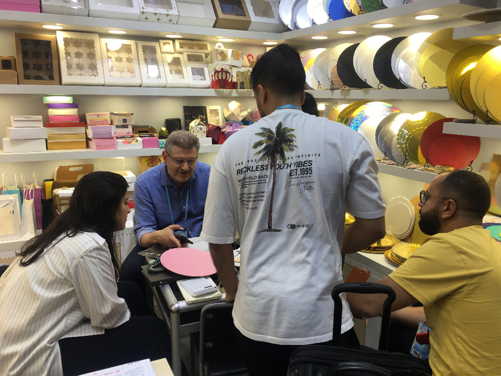 Aotong packaging samples at trade fair