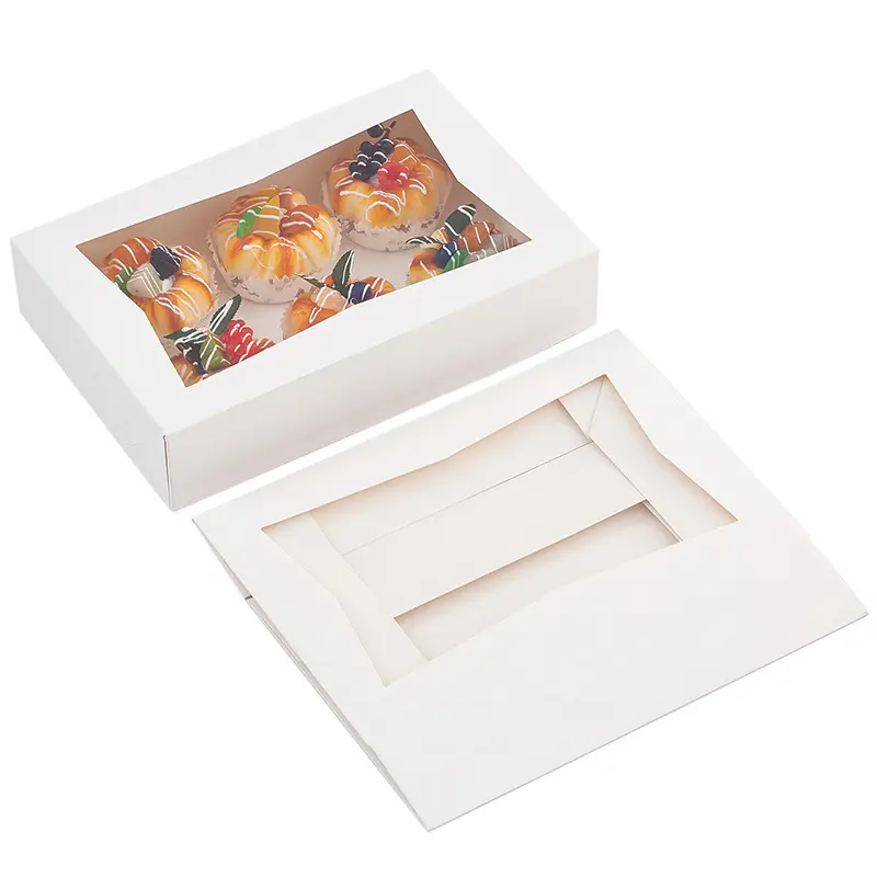 China Custom Printed 6-Cup Muffin Box With Window Factories, Factory
