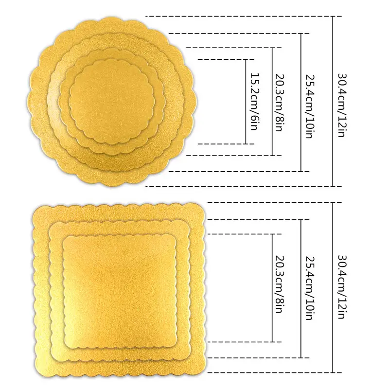 China Set of 50 Colorful Cake Boards Bulk Round Cardboard Baking Sheets for Wedding Cakes & Cookies Suppliers, Factories
