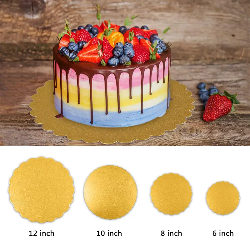 China Set of 50 Colorful Cake Boards Bulk Round Cardboard Baking Sheets for Wedding Cakes & Cookies Suppliers, Factories