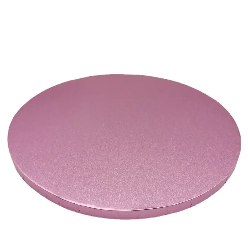 Wholesale Customized Color Pattern Pink Round Corrugated Cake Drum for Bakery Shop Manufacturer, Supplier
