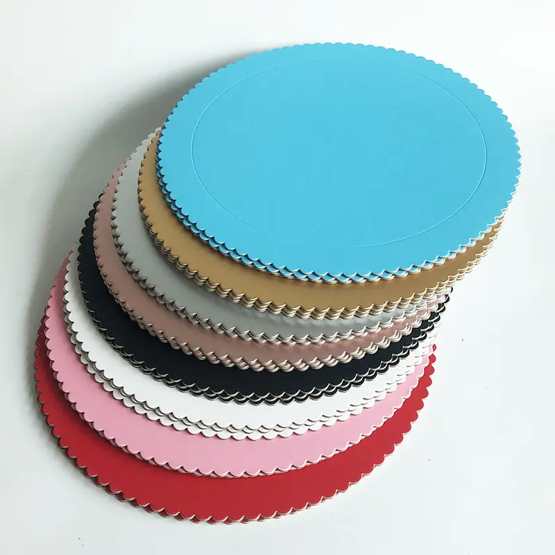 China Premium Colorful Round Cake Boards Greaseproof Cardboard Baking Stands for Pastries Manufacturer, Suppliers