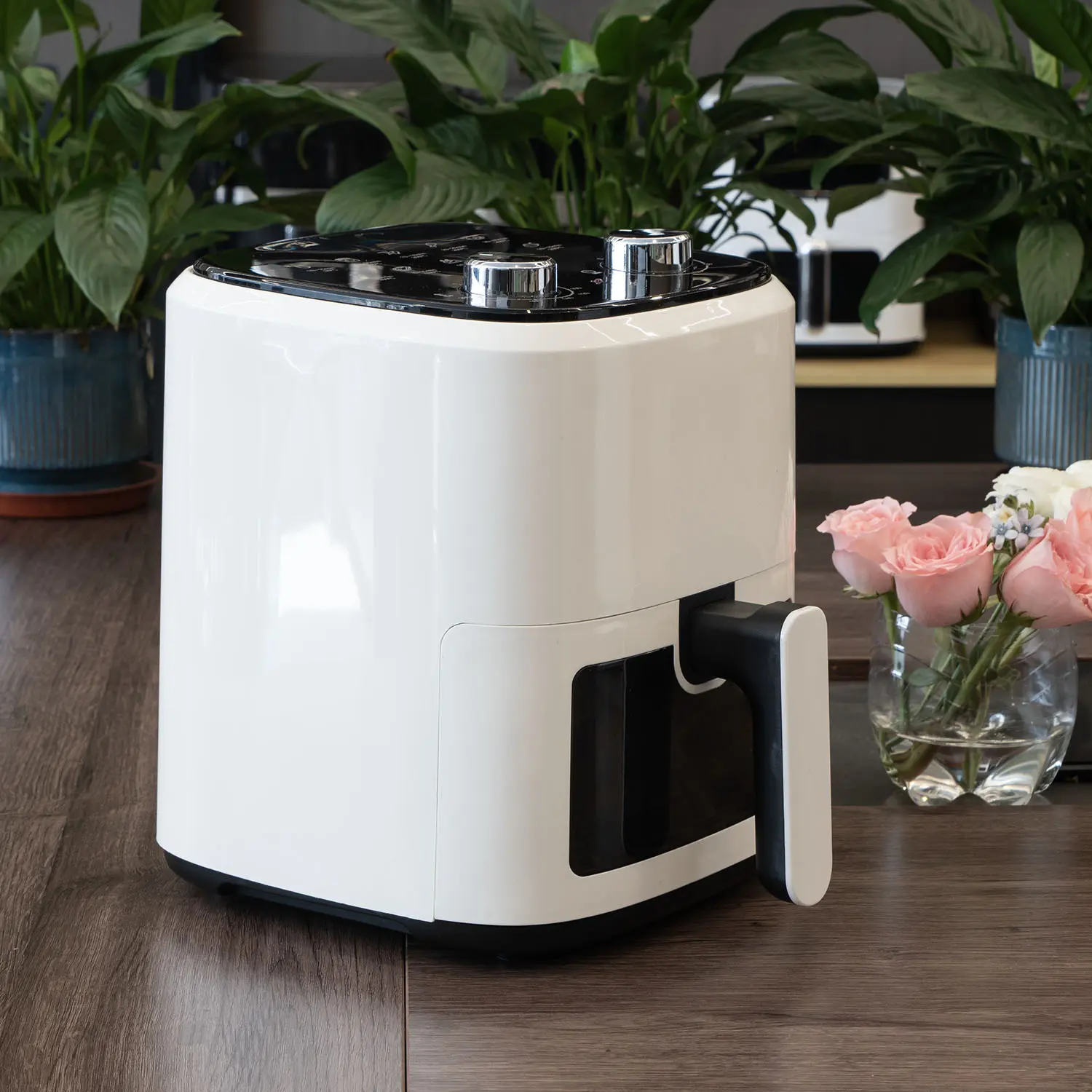 China Mechanical Air Fryer 4.5L with Window 1350W Compact Size OEM ODM Manufacturers, Factory