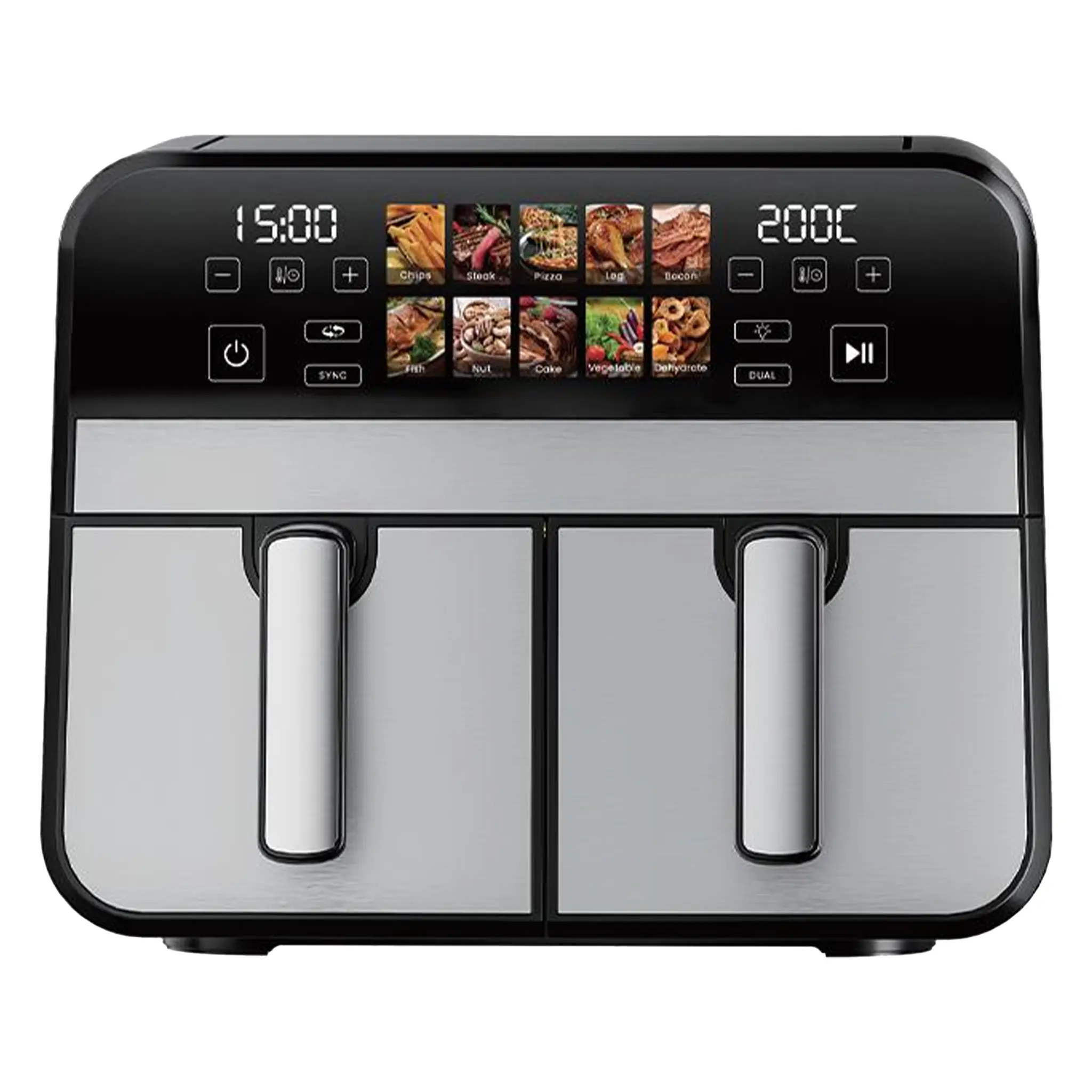 Wholesale RA940DS Dual Basket Air Fryer – 9L 4.5L+4.5L 2400W Smart Touch Manufacturers, Factory