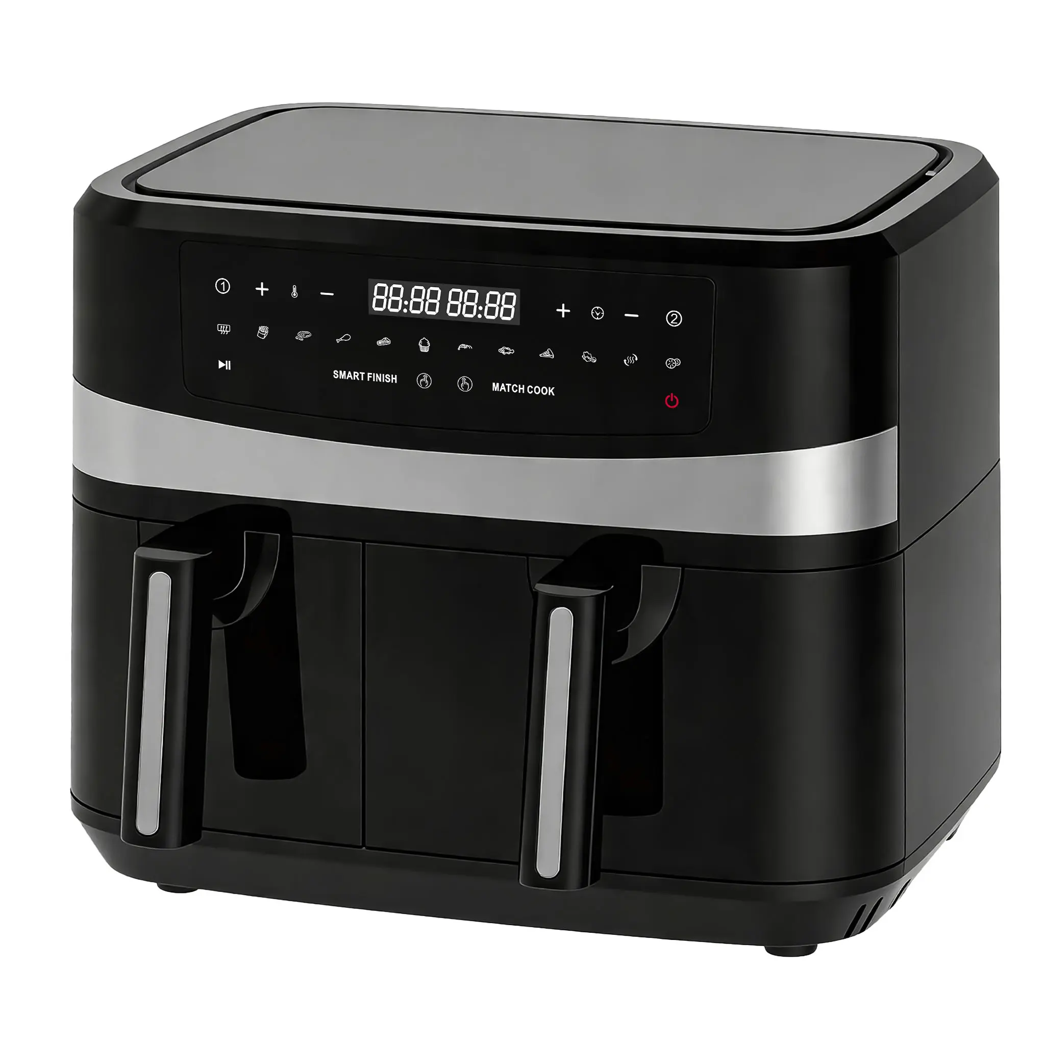 Wholesale 4L+6L Dual Basket Air Fryer with Transparent Lid | Model KDF-4699D Manufacturer, Factory