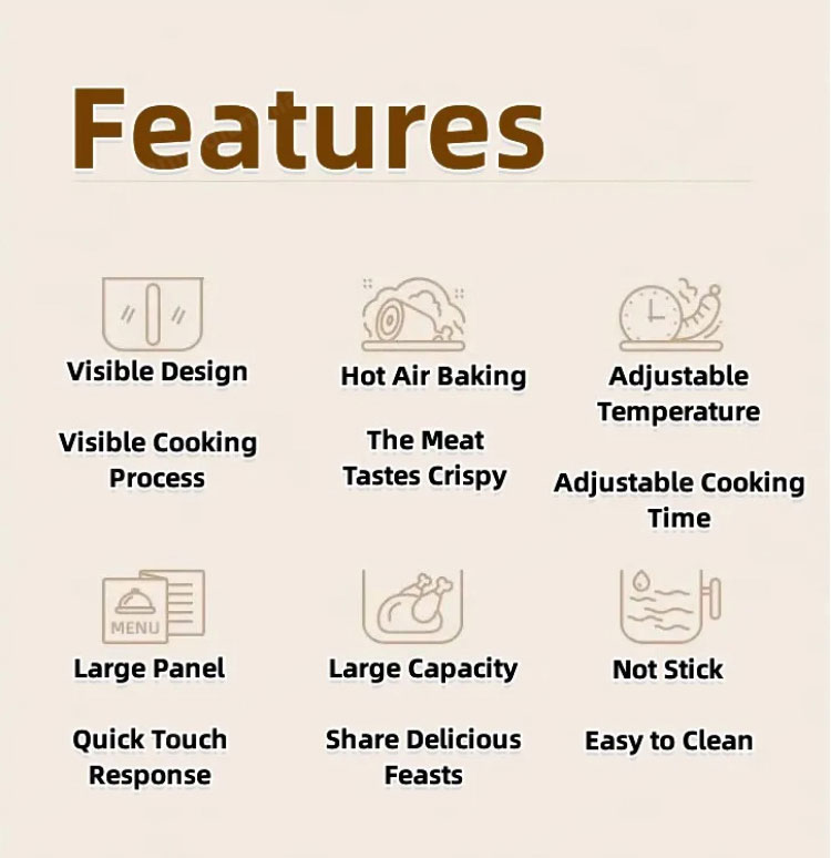 KZG11 12L Smart Air Fryer - 1400W Wide Voltage Digital Control (4)