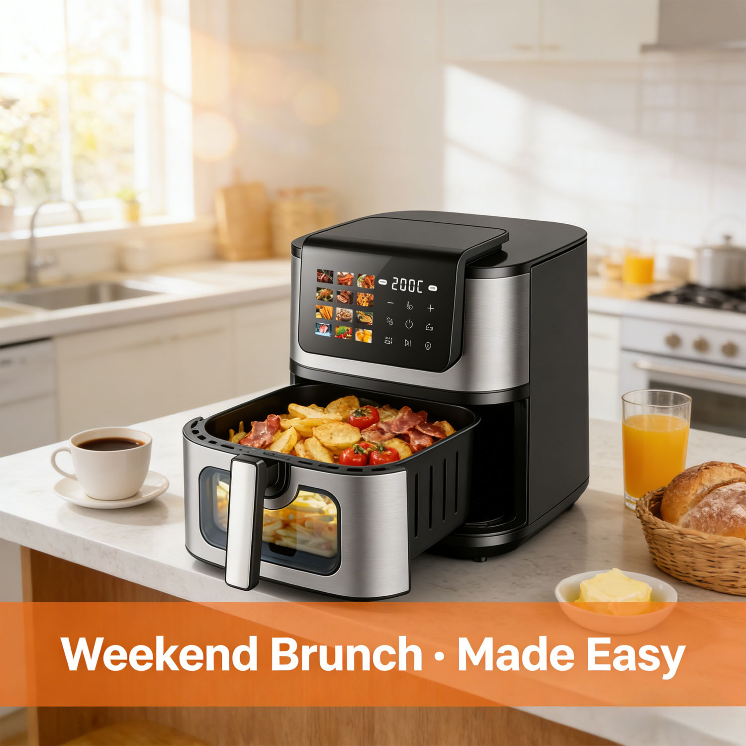 Weekend Brunch Side View Scene Display