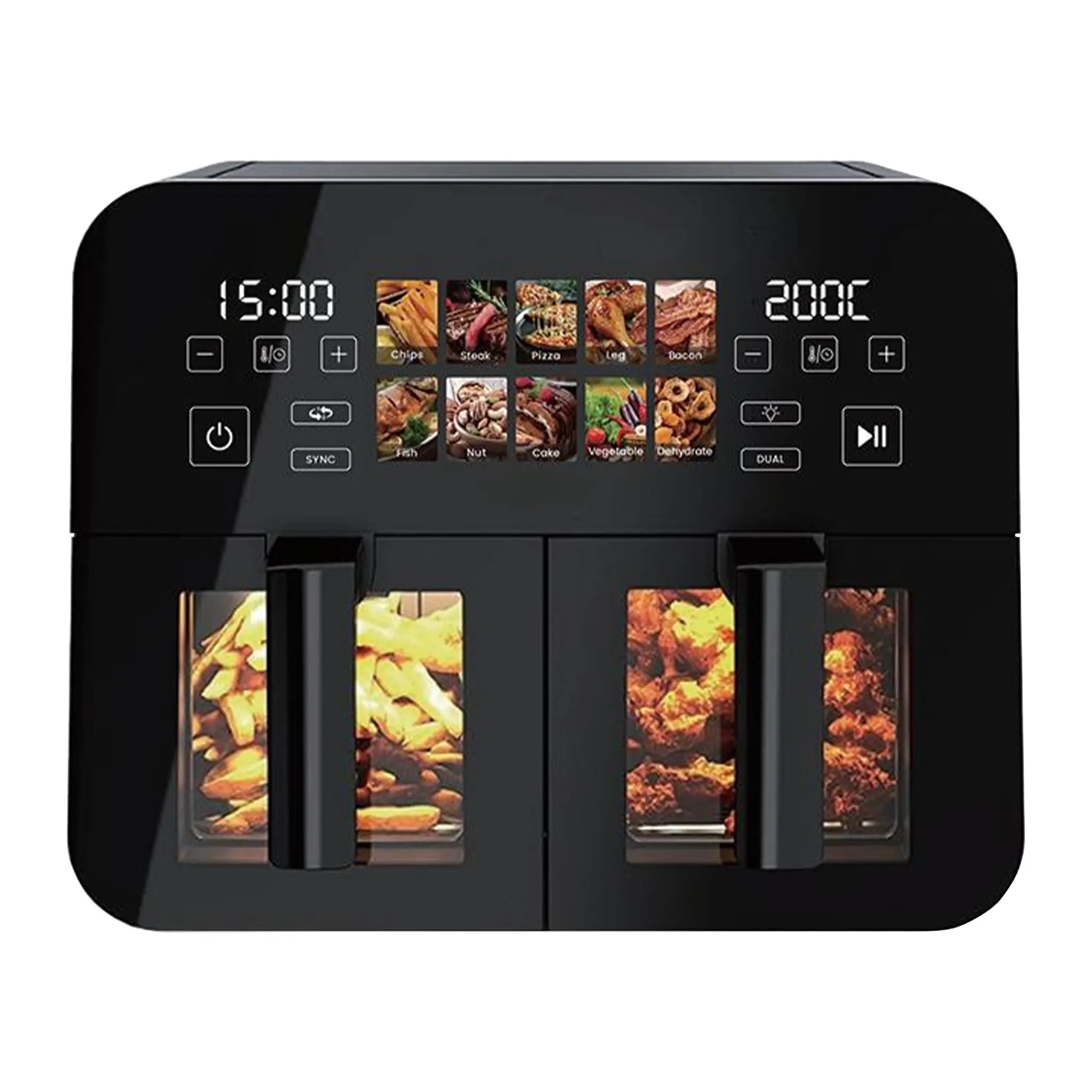 Wholesale RA910DV Dual Basket Air Fryer – 9L 4.5L+4.5L 2400W Smart Touch Suppliers, Supplier