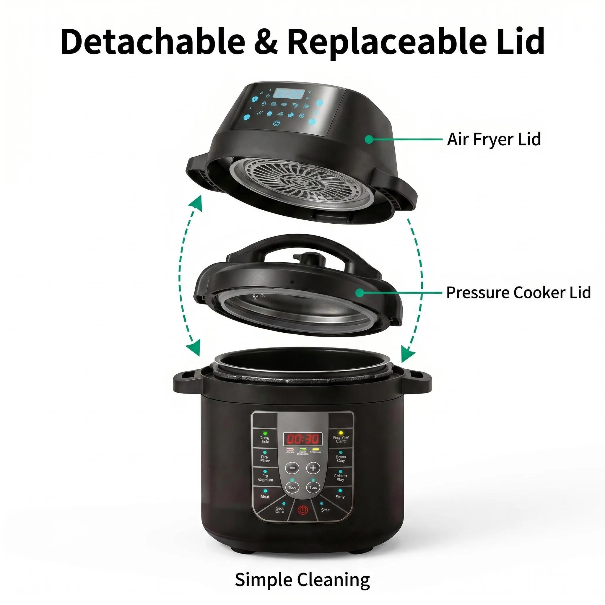 China YBW610 Electric Pressure Cooker & Air Fryer 2-in-1 – 6L/8L 1500W/1000W Touch Control Supplier, Factory