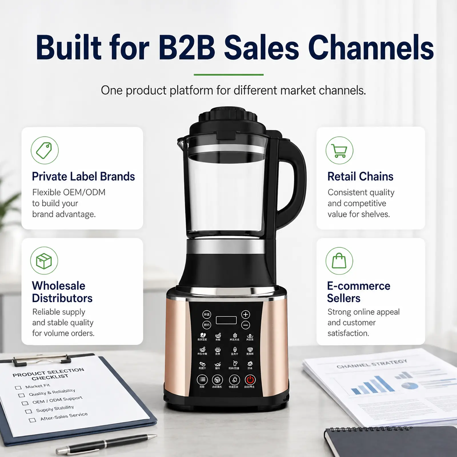 China CM-903 1.75L Silent Heating Blender for OEM / ODM Buyers Manufacturers, Factory