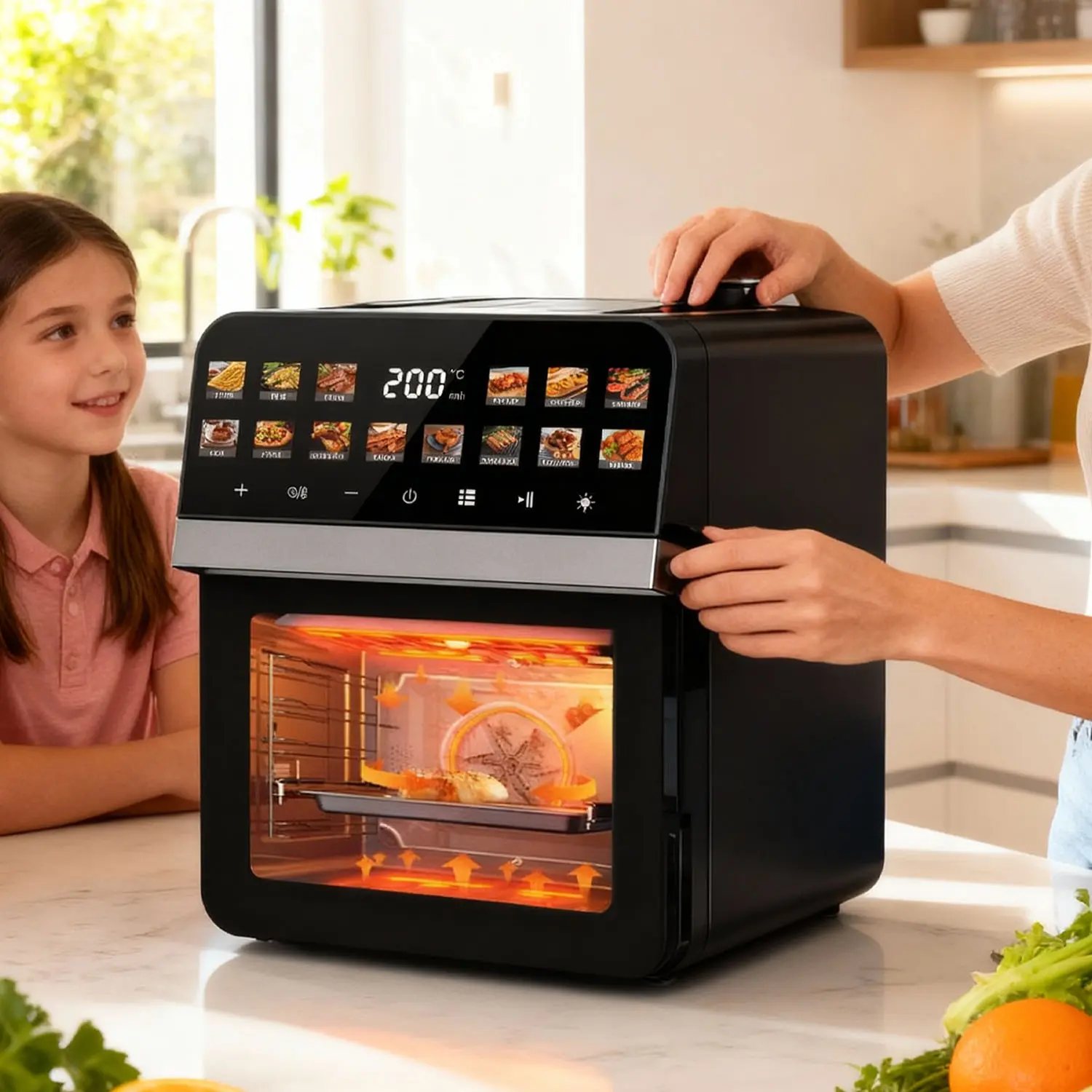 Wholesale 10L Digital Air Fryer 1800W Non Stick Teflon Coating Digital Timer OEM ODM Manufacturer, Supplier