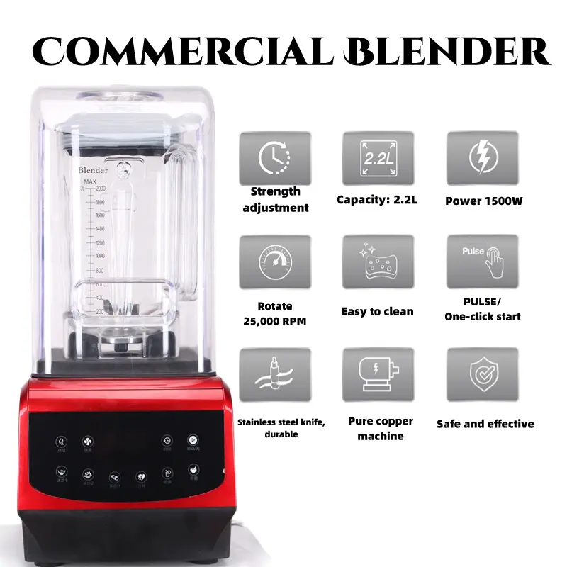Wholesale B-810 Commercial Blender 2200W - 2.5L Jar, 110V-240V Global Voltage Manufacturers, Factory