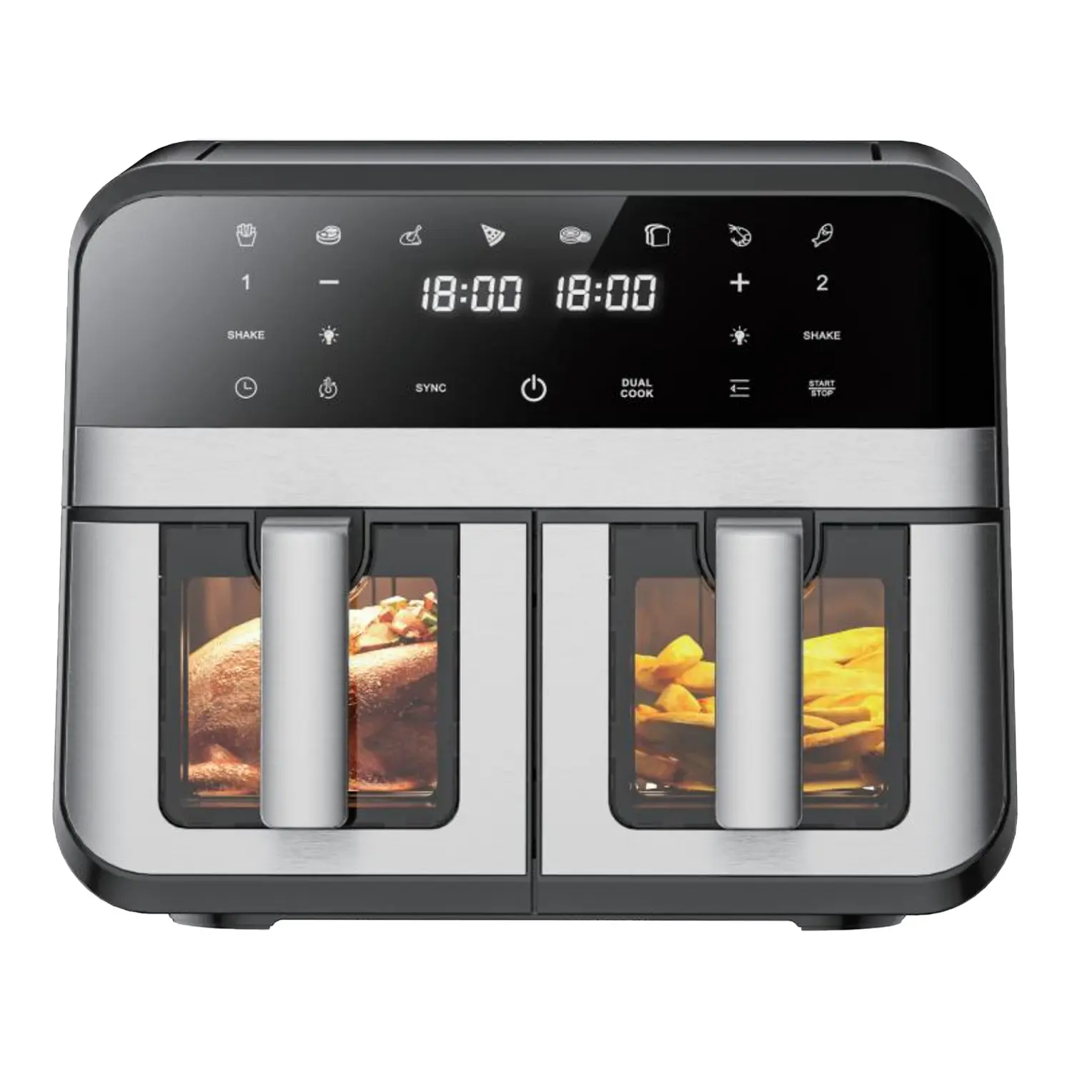 Wholesale 9L Dual Basket Air Fryer Series | Viewing Window Options | RA922DSV / RA930DSV / RA940DS / RA940DSV Manufacturer, Factory