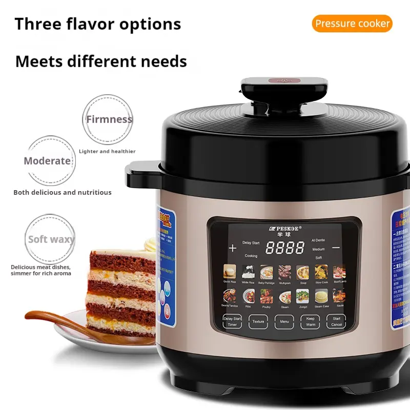 Wholesale OEM ODM NEW High Quality Commercial or Household Pressure Cooker with a Aluminium Inner Pot 5L6L New Electric Pressure Cooker Supplier, Factory