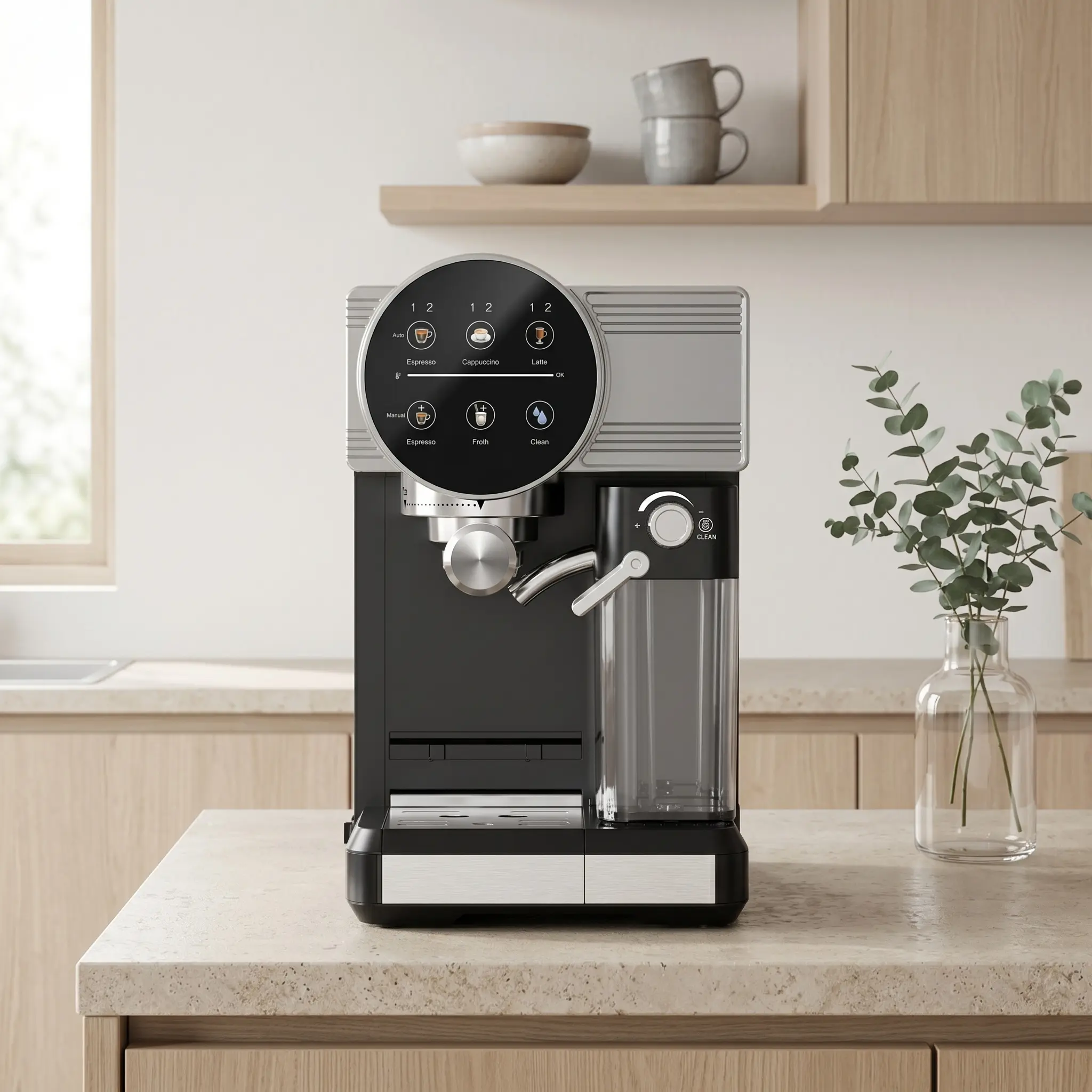 China CM5260 Fully Automatic Coffee Machine – 20 Bar 1350W Thermoblock Touch Screen Manufacturers, Manufacturer